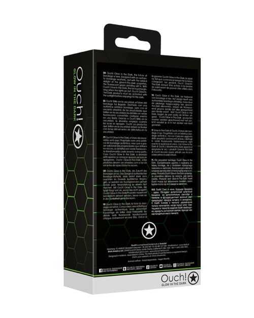 Ouch! Glow in the Dark Butt Plug Met Cockring 10 Cm