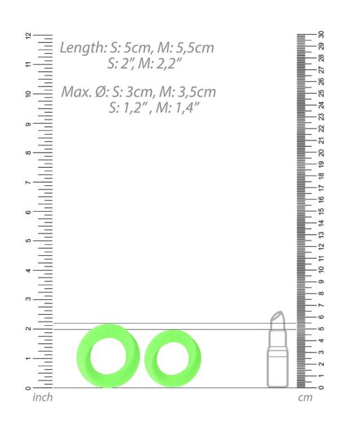 Ouch! Glow in the Dark Cockringset 2 Stuks