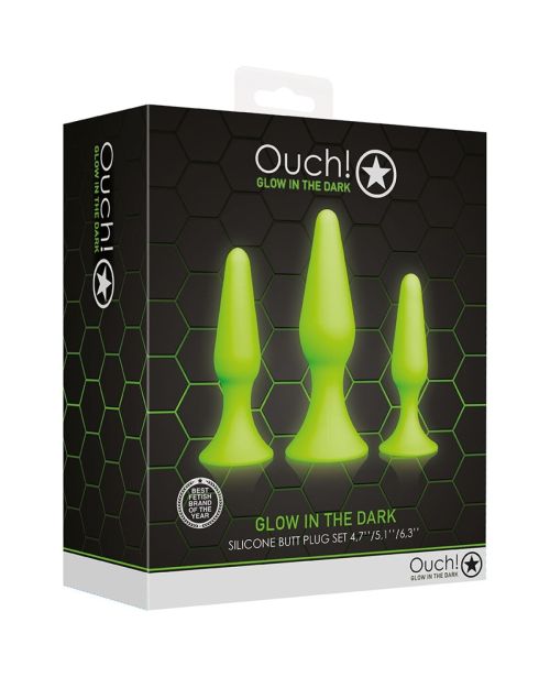 Ouch! Glow in the Dark Butt Plug Set